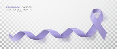 Esophageal Cancer Awareness Month. Periwinkle Color Ribbon Isolated On Transparent Background. Vector Design Template For Poster. Illustrationのイラスト素材