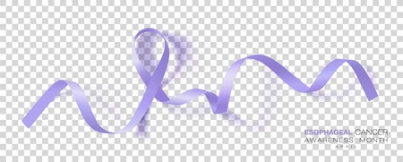 Esophageal Cancer Awareness Month. Periwinkle Color Ribbon Isolated On Transparent Background. Vector Design Template For Poster.のイラスト素材