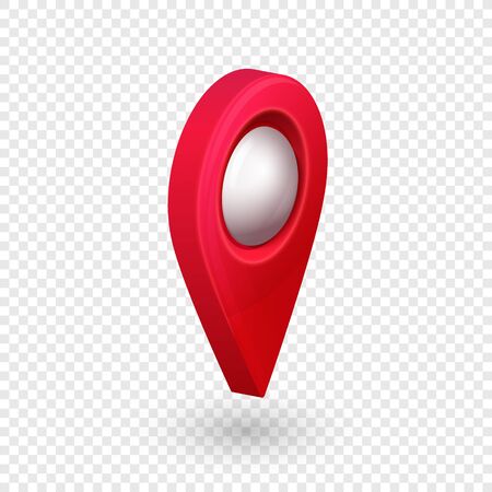 Map location pointer 3d pin with glowing glass bubbleのイラスト素材