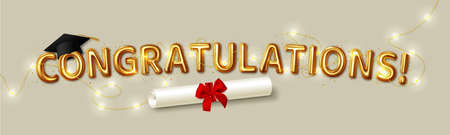 Congratulation graduates 2021 class of graduations. Vector illustrationのイラスト素材