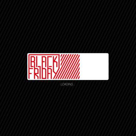 Black friday. Progress loading bar. Vector illustration.のイラスト素材