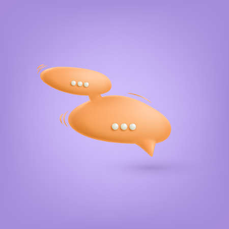 3d speech bubble. Render vector icon. Chat, messageのイラスト素材
