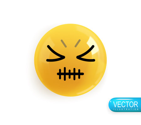 Emotion Realistic 3d Render. Icon Smile Emoji. Vector yellow glossy emoticons. PNGのイラスト素材