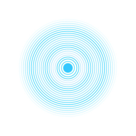 Concentric circles. Circles with a common center. Vector illustration.のイラスト素材