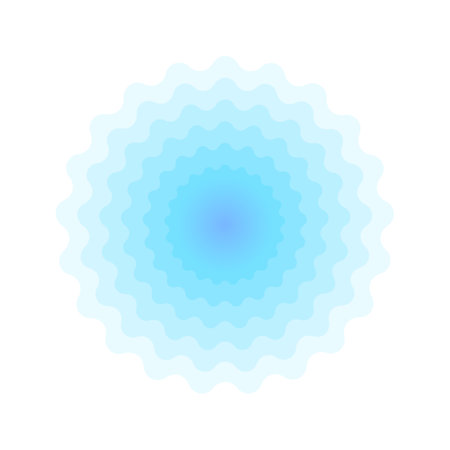 Blue and white rings. Sound wave wallpaper. Radio station signal. Circle spin vector background. Line texture.のイラスト素材