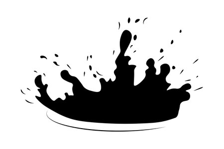 Splashes of water. Splashing water. Symbol. Icon. Vector illustration isolated on white backgroundのイラスト素材