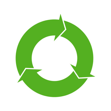 Recycle symbol on white background. Vector illustrationのイラスト素材