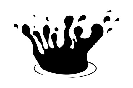 Splashes of water. Splashing water. Symbol. Icon. Vector illustration isolated on white backgroundのイラスト素材