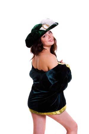 Sexy woman in hatの写真素材