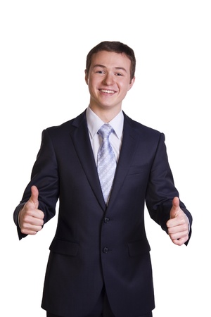 Businessman smiling  and shows OK.の写真素材