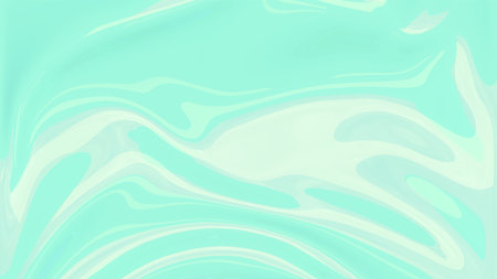 Abstract turquoise background glass wave. Shimmering texture 3d render. Crystalline liquid, glossy glass liquid silk. Plastic design element for banner background, wallpaperの写真素材