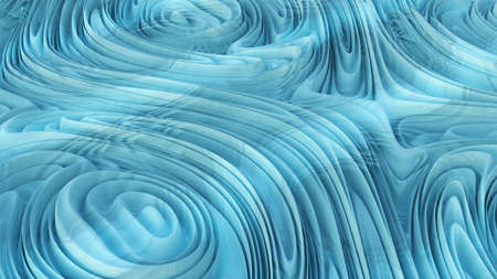Blue 3D abstract wavy background. plastic liquid patternの写真素材