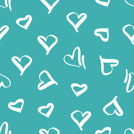Seamless pattern with the image of hearts. Valentine's Day. Pattern for textile, fabric, wrapping...