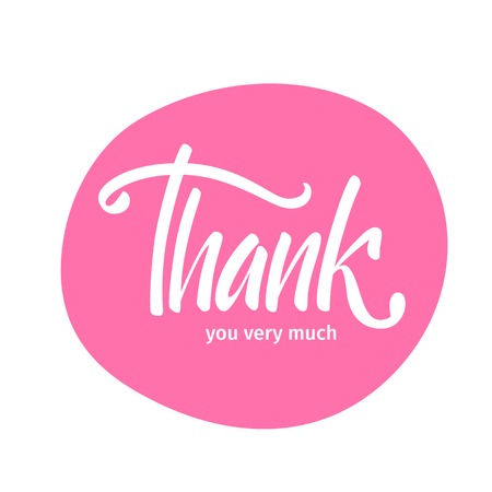 Vector illustration. Card. Poster. The phrase "Thank you very much." Thanks. Hand lettering. Calligraphy brush marker.のイラスト素材