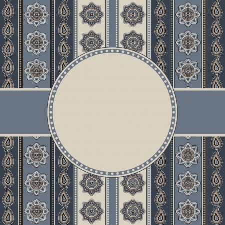 Decorative ornamental background invitation template in grayのイラスト素材