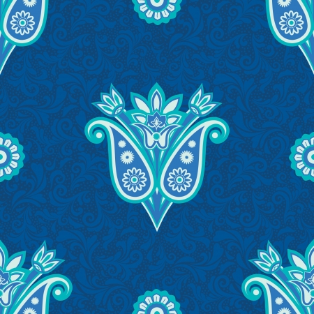 Ornamental flower patternのイラスト素材