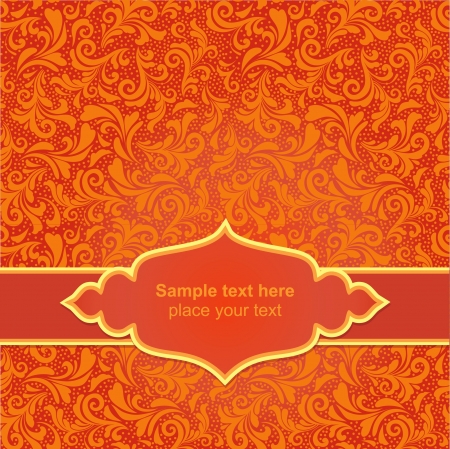 Red asiasn ornamental backgroundのイラスト素材