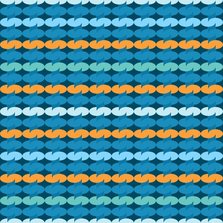 Textile abstract geometric striped seamless pattern in blueのイラスト素材