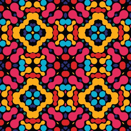 Kaleidoscopic vitrage colorful abstract seamless patternのイラスト素材