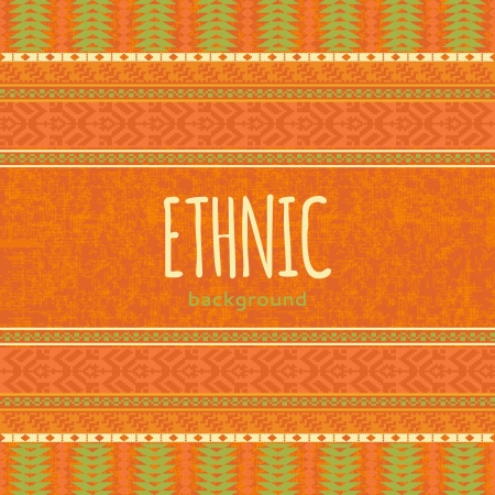 Orange ethnic textile backgroundのイラスト素材