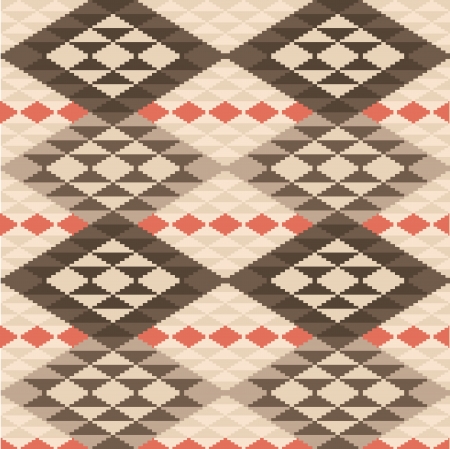 Abstract geometric ethnic rug seamless patternのイラスト素材