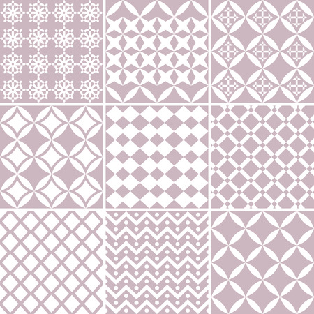 Set of geometric seamless patternsのイラスト素材