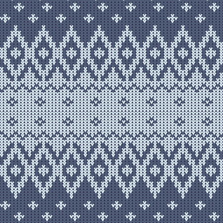Traditional knitted background vector seamless patternのイラスト素材