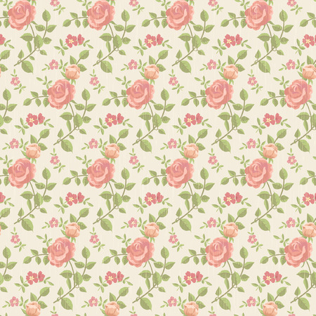 Roses seamless wallpaperのイラスト素材