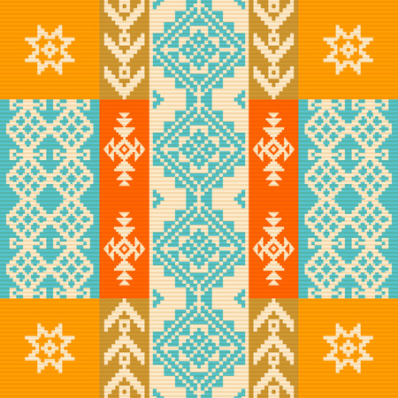 Pattern with traditional ethnic ornament tribal backgroundのイラスト素材