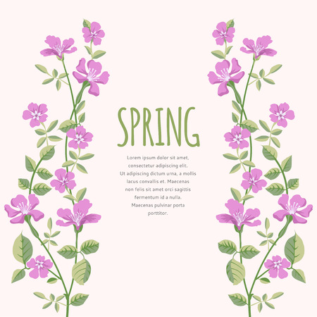 Spring floral background with place for your textのイラスト素材