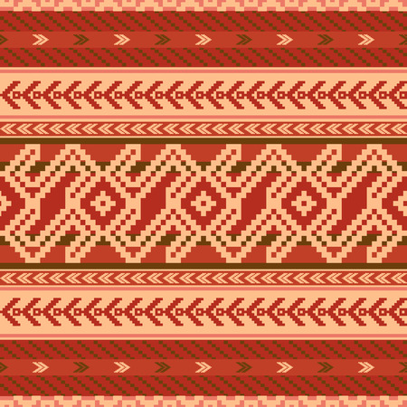 Abstract fabric seamless pattern in ethnic styleのイラスト素材