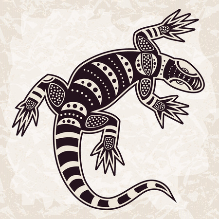 Ethnic pattern decorative lizardのイラスト素材