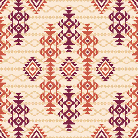 Seamless geometric tribal patternのイラスト素材