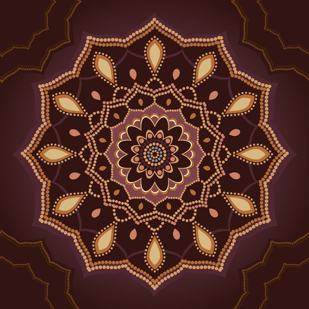 Ornamental mandala ethic pattern round ornamentのイラスト素材