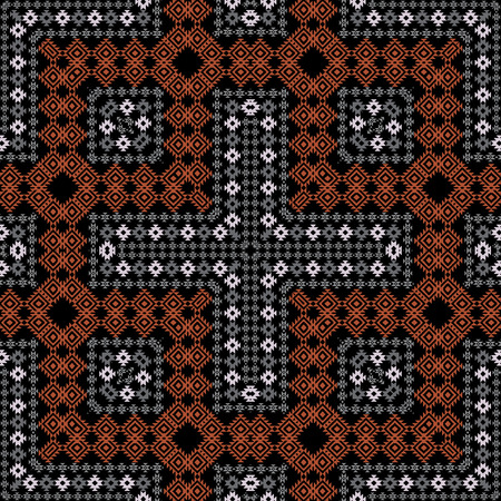 Tribal ethnic geometric background seamless patternのイラスト素材