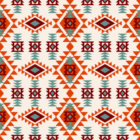 Tribal aztec style abstract geometric seamless patternのイラスト素材
