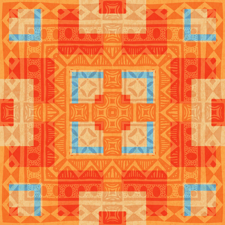Colorful ethnic tribal abstract seamless patternのイラスト素材