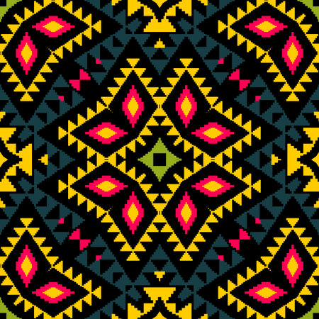 Colorful abstract geometric seamless pattern