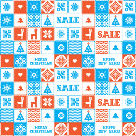 Christmas sale seamless backgroundのイラスト素材