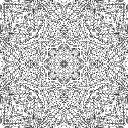 Coloring page ornamental pattern.のイラスト素材