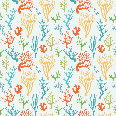 Colorful coral seamless patternのイラスト素材