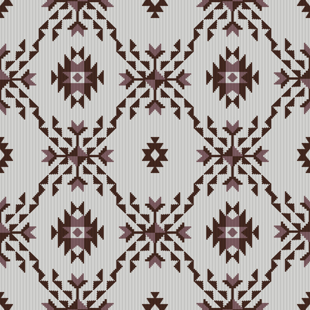 Geometric seamless pattern in aztec styleのイラスト素材