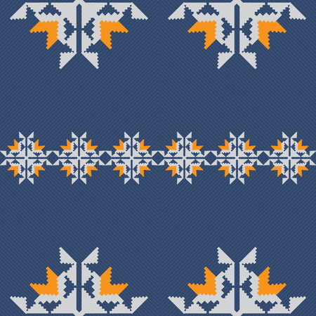 Ornamental denim abstract ethnic backgroundのイラスト素材