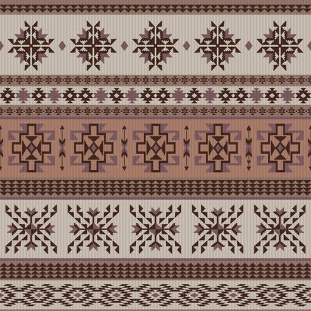 Tribal abstract geometric seamless pattern, navajo styleのイラスト素材