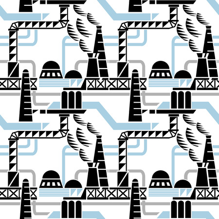Industrial background, seamless patternのイラスト素材