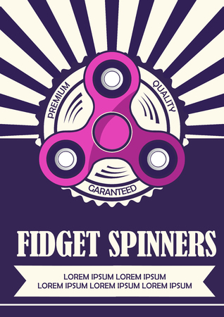 Fidget spinner posterのイラスト素材