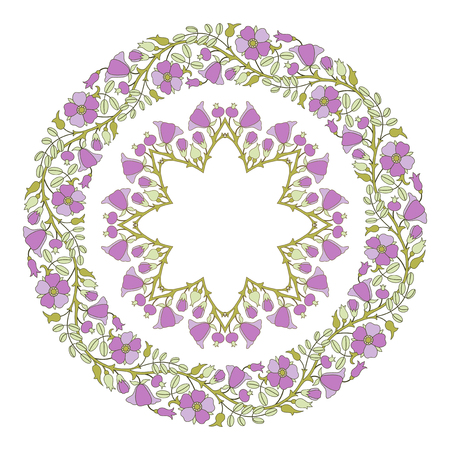 Decorative floral background, template for designのイラスト素材