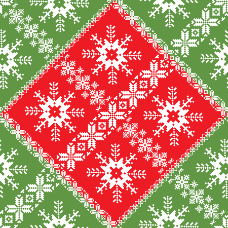 Traditional Christmas ornamental background, seamless pattern.のイラスト素材
