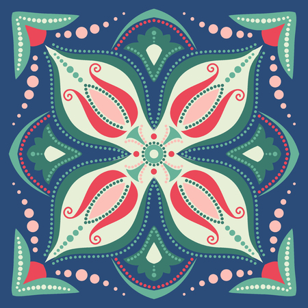 Vintage tile disign, vector patternのイラスト素材