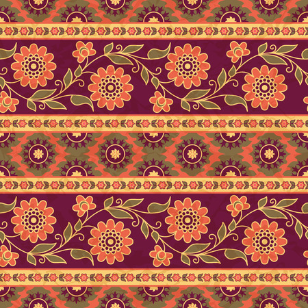 Asian style floral seamless patternのイラスト素材